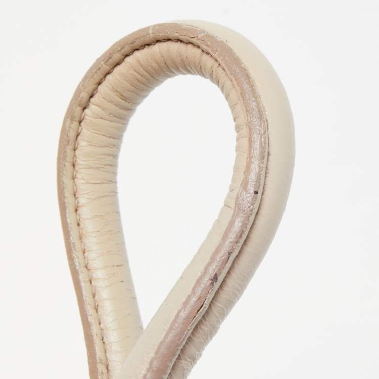 Pre Owned Miu Miu Grey Leather Lily Distressed Satchel