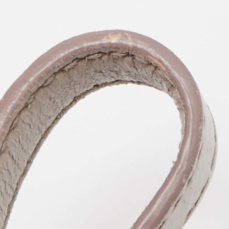 Pre Owned Miu Miu Grey Leather Lily Distressed Satchel