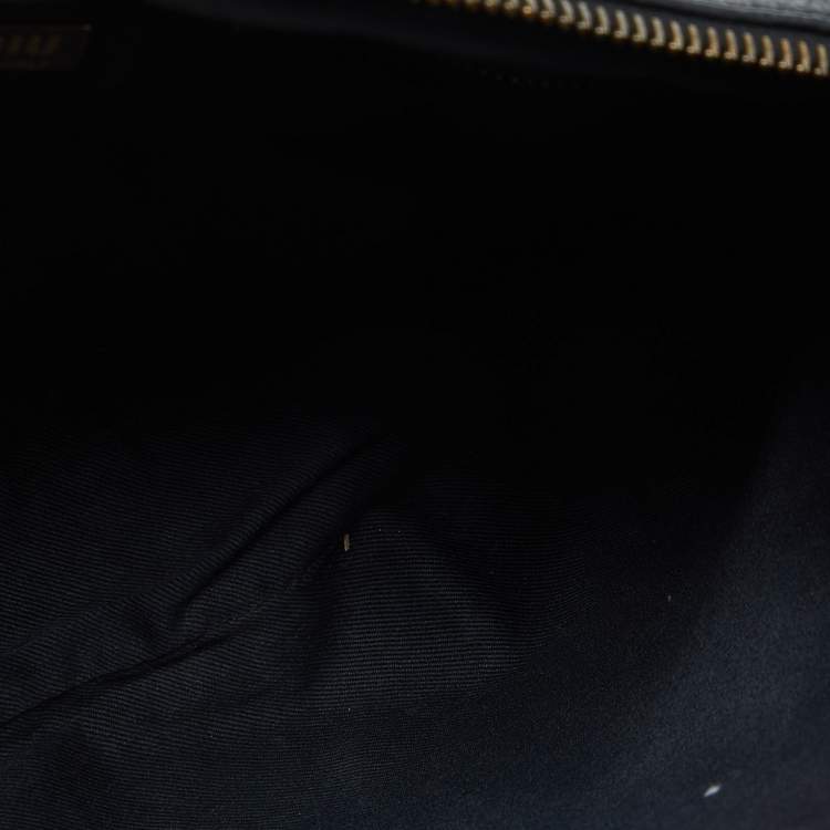 Pre Owned Miu Miu Black Leather Brogue Hobo