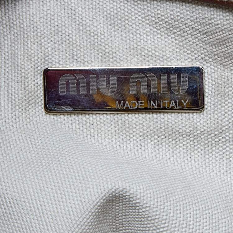 Pre Owned Miu Miu Multicolor Canvas and Leather Patchwork Tote