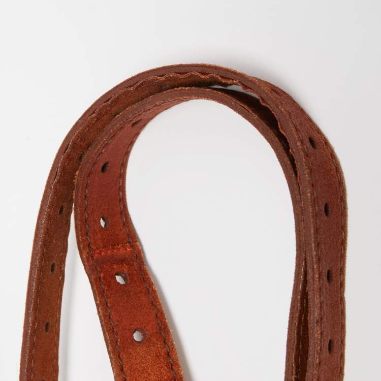 Pre Owned Miu Miu Brown Suede Drawstring Shoulder Bag