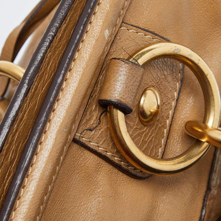 Pre Owned Miu Miu Beige Leather Satchel