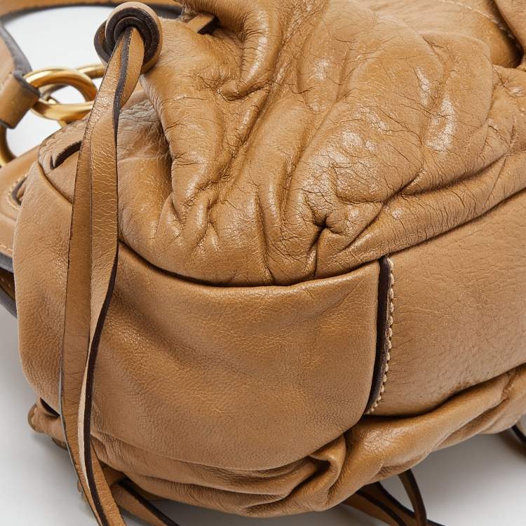 Pre Owned Miu Miu Beige Leather Satchel