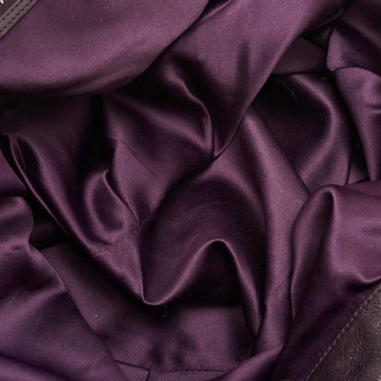 Pre Owned Miu Miu Purple Woven Leather Tote