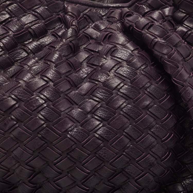Pre Owned Miu Miu Purple Woven Leather Tote