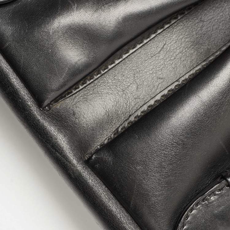 Pre Owned Miu Miu Black Leather Studded Pocket Satchel