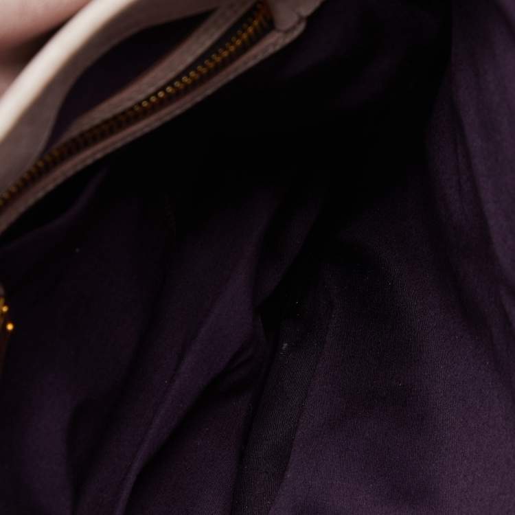 Pre Owned Miu Miu Pink Matelassé Leather Coffer Hobo