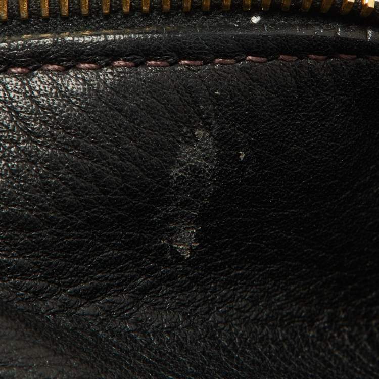 Pre Owned Miu Miu Black Leather Bow Bag