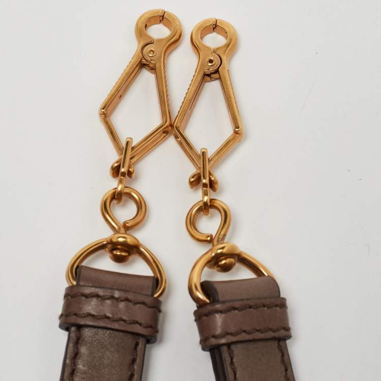 Pre Owned Miu Miu Grey Leather Gathered Tote