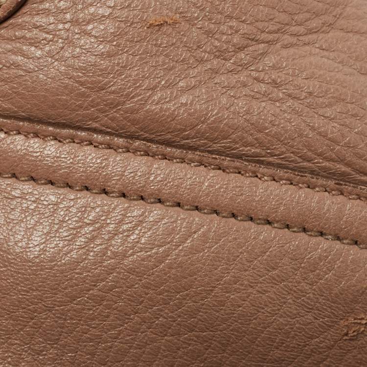 Pre Owned Miu Miu Beige Leather Paloma Top Handle Bag