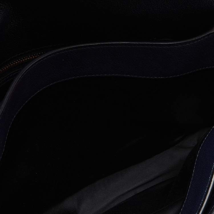Pre Owned Miu Miu Blue Madras Leather Flap Satchel