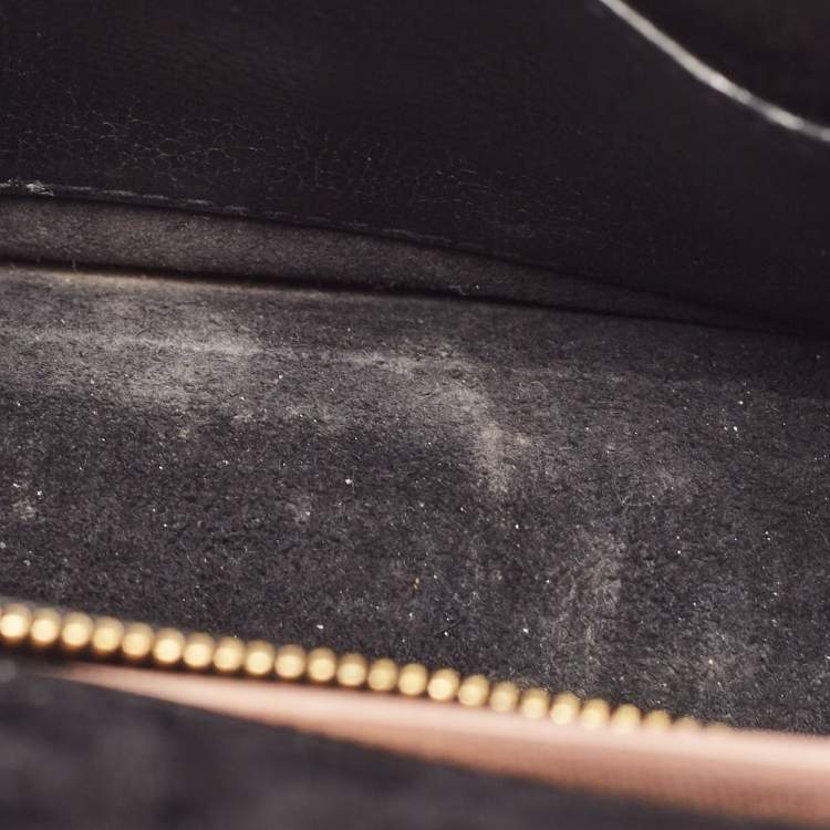 Pre Owned Miu Miu Black Madras Leather Mini Bandouliera Top Handle Bag