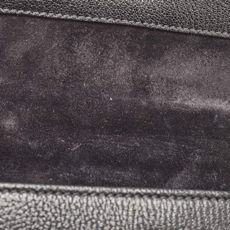 Pre Owned Miu Miu Black Madras Leather Mini Bandouliera Top Handle Bag