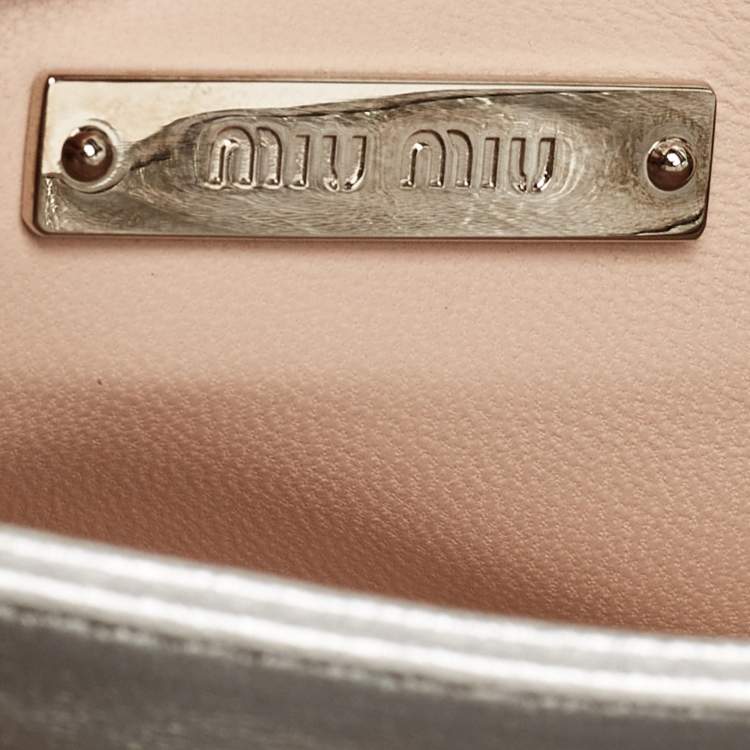Pre Owned Miu Miu Tricolor Leather Star Motif Diagonal Shoulder Bag