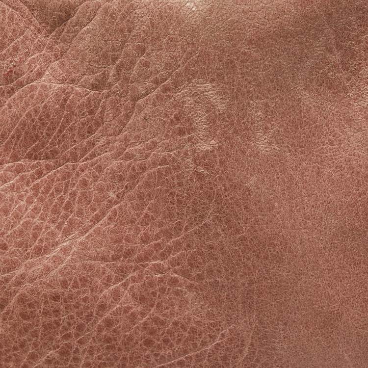 Pre Owned Miu Miu Old Rose Distressed Leather Charm Satchel
