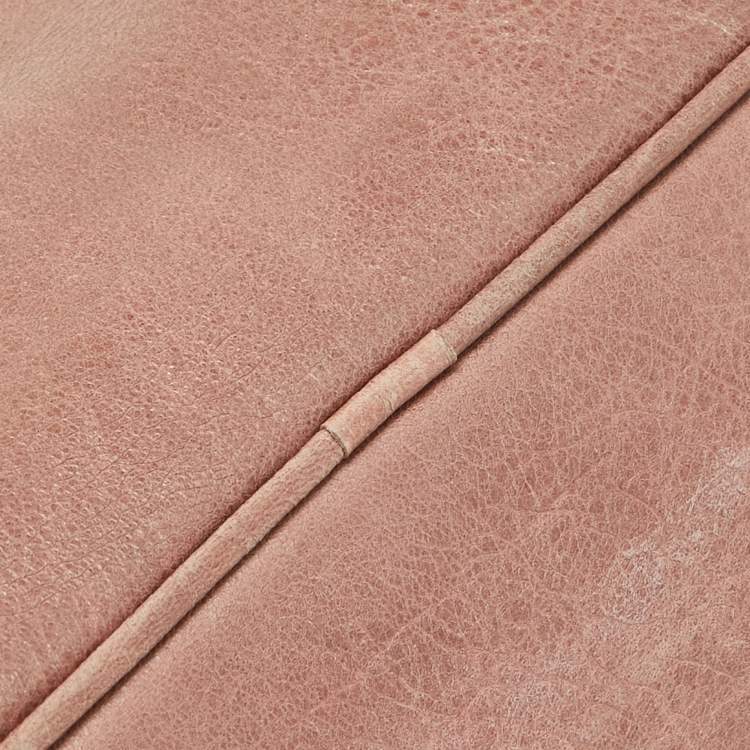 Pre Owned Miu Miu Old Rose Distressed Leather Charm Satchel