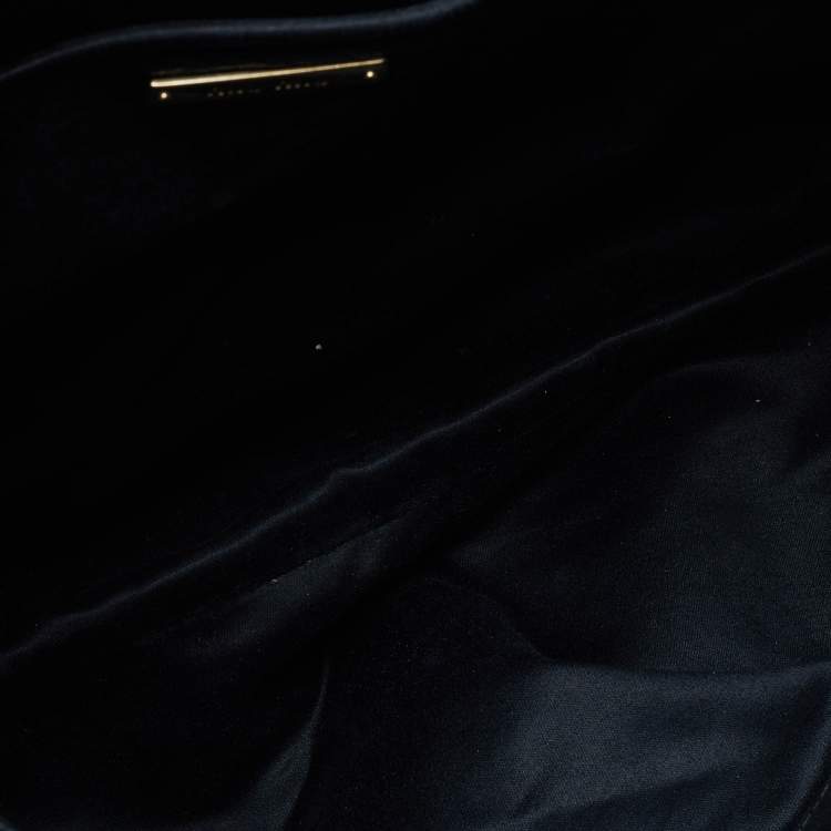 Pre Owned Miu Miu Black Matelassé Leather Flap Chain Shoulder Bag
