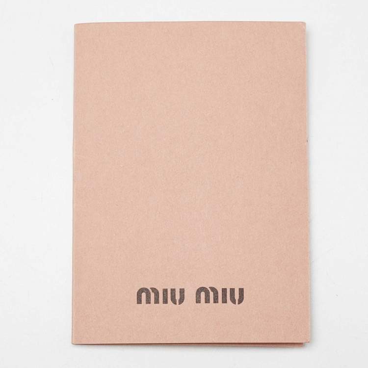 Pre Owned Miu Miu Grey Vitello Lux Leather Small Bow Satchel