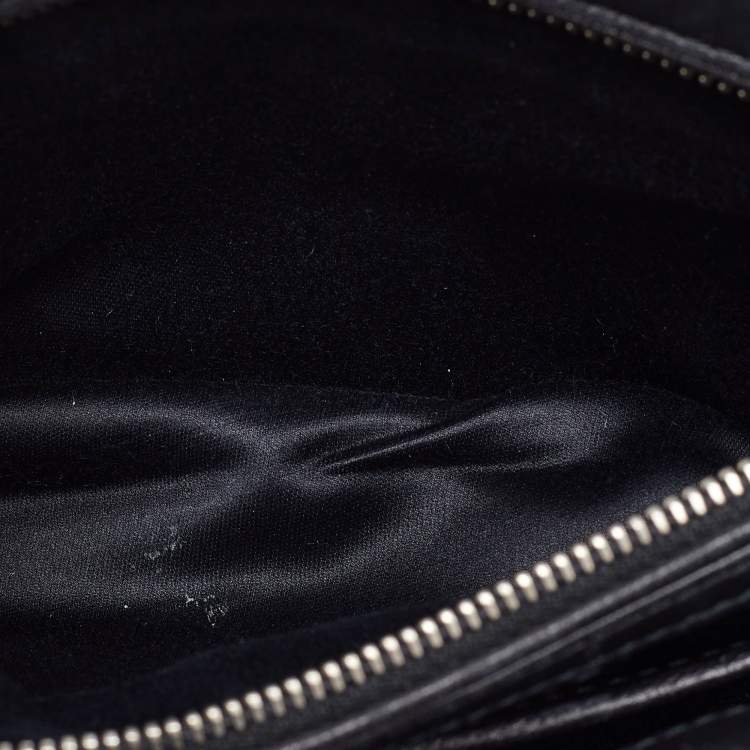 Pre Owned Miu Miu Yellow/Black Matelassé Leather Club Shoulder Bag