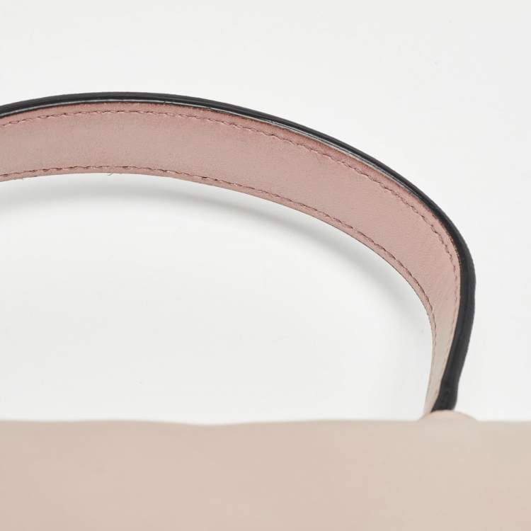 Pre Owned Miu Miu Old Rose Matelassé Leather Top Handle Bag