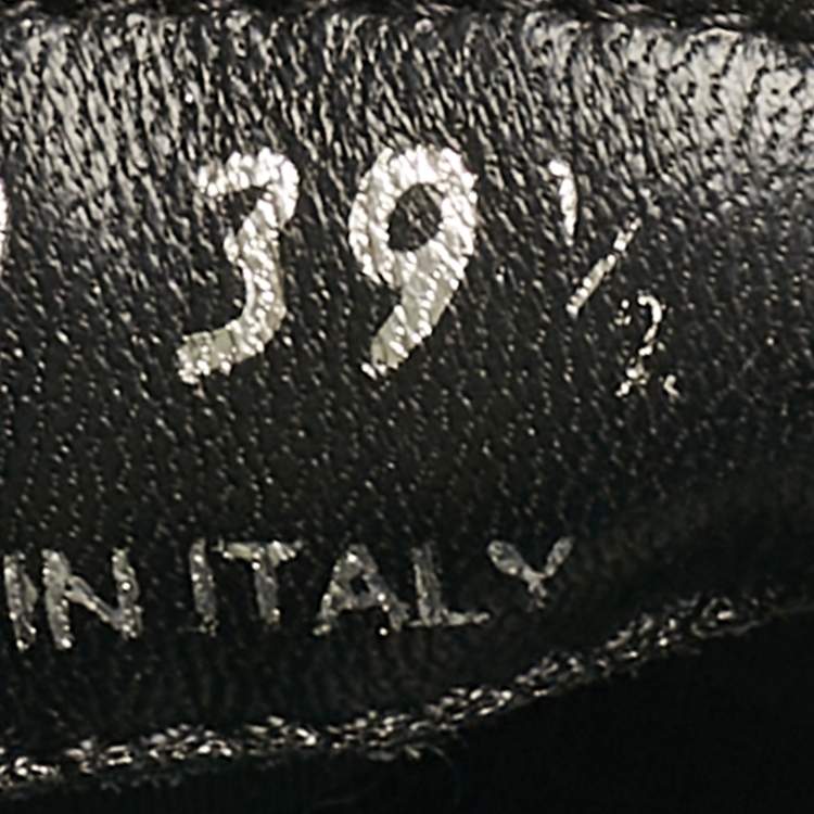 Pre Owned Miu Miu Black Leather and Mesh Lace Up Sneakers Size 39.5