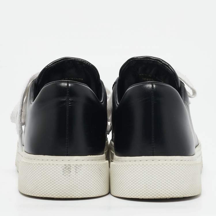 Pre Owned Miu Miu Black Leather Low Top Sneakers Size 39