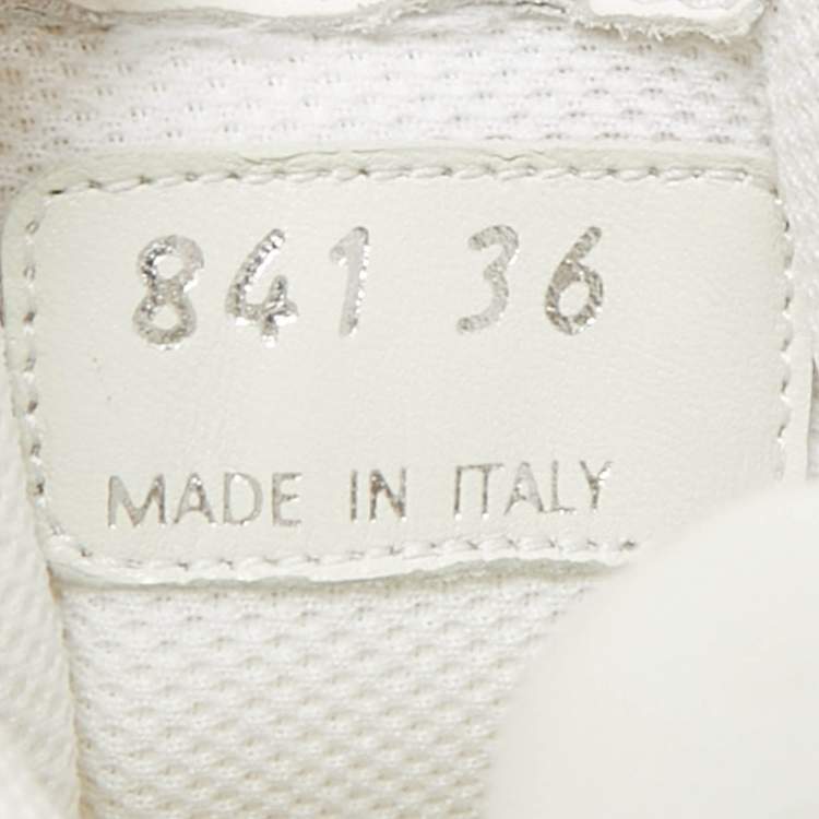 Pre Owned Miu Miu White Leather Crystal Embellished Low Top Sneakers Size 36