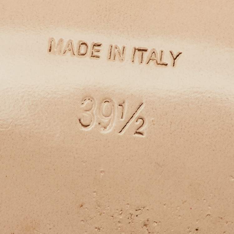 Pre Owned Miu Miu Size 39.5 Silver Patent Leather Crystal Embellished Block Heel Sandals 