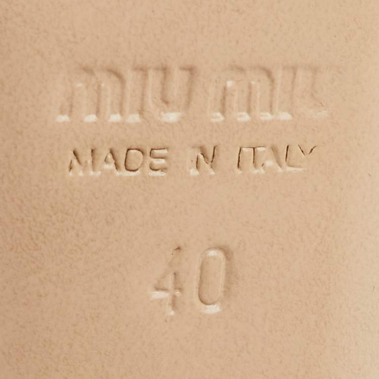 Pre Owned Miu Miu Size 40 Black Satin Crystal Embellished Platform Ankle Strap Sandals