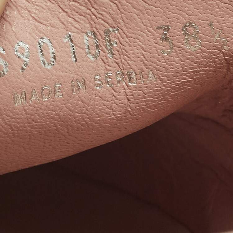 مملوكة مسبقًا Miu Miu Size 38.5 Beige Leather Slip On Cap Toe  Sneakers