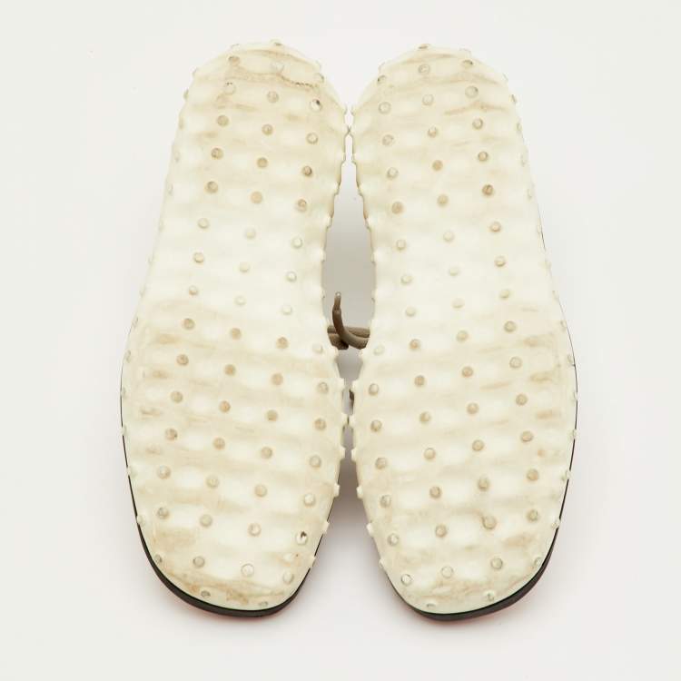 Pre Owned Miu Miu Astro Size 38 Light Pink/Grey Fabric Crystal Embellished Low Top Sneakers