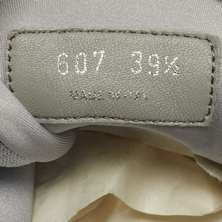 Pre Owned Miu Miu Size 39.5 Blue Mesh Crystal Embellished Lace Up Sneakers