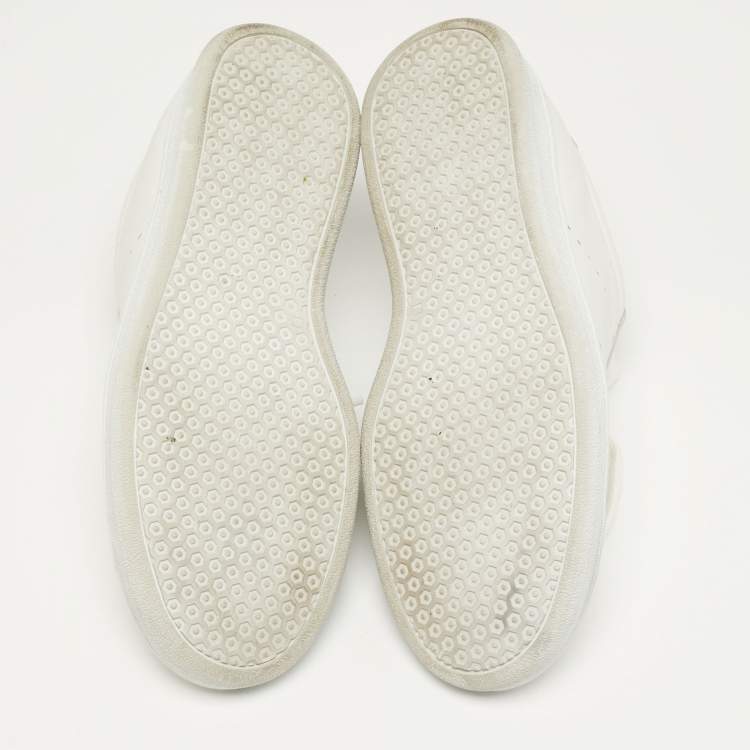 Pre Owned Miu Miu Size 42 White Leather Low Top Sneakers