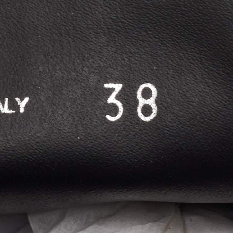 Pre Owned Miu Miu Size 38 Black Leather Slip On Loafers