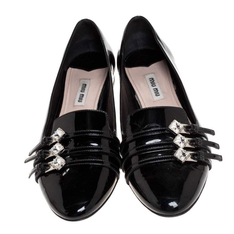 miu miu leather ballet flats