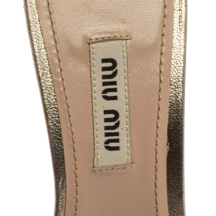 مملوكة مسبقًا Miu Miu Coarse Glitter Crystal Embellished Mules Sandals Size 39.5