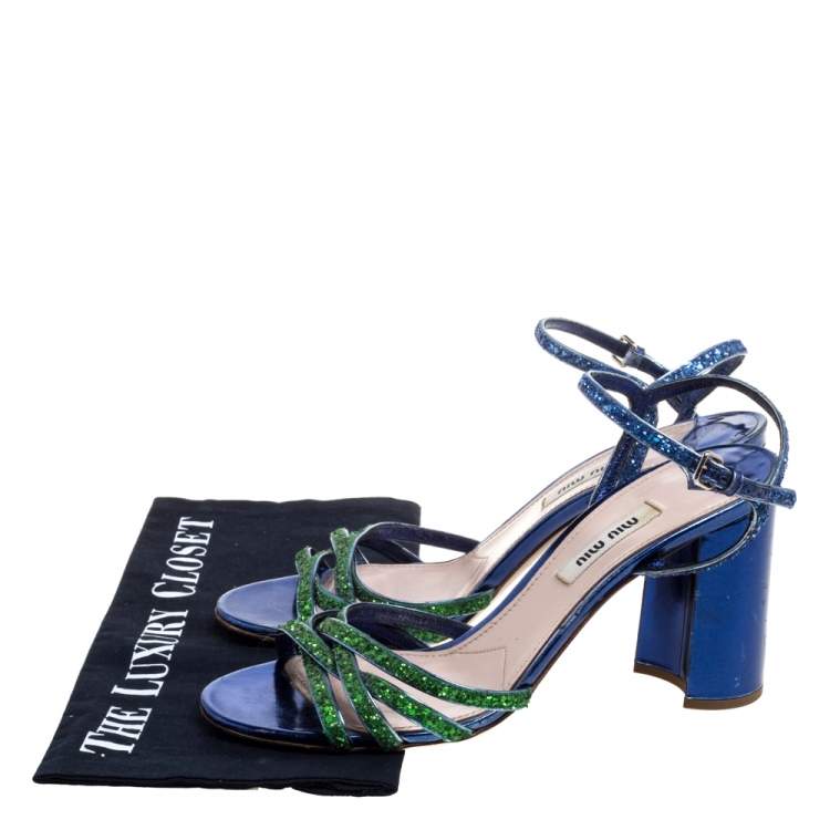 blue green heels