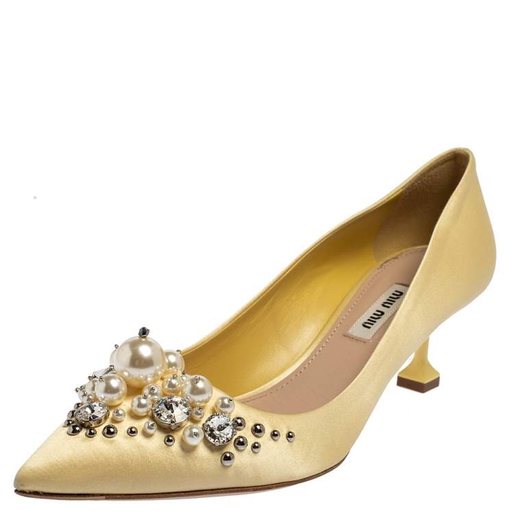 miu miu yellow shoes