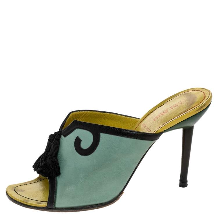 Peep toe slide online sandals