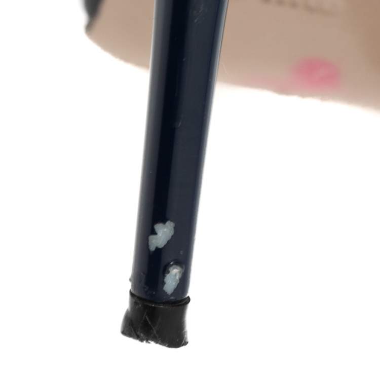 Pre Owned Miu Miu Navy Blue Satin Crystal Embellished Heart Pointed Toe Pumps Size 37.5