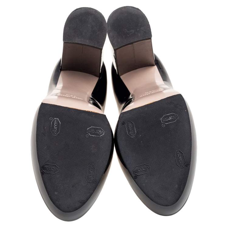 مملوكة مسبقًا Miu Miu Black Patent Leather Mary Jane Platform Pumps Size 36.5