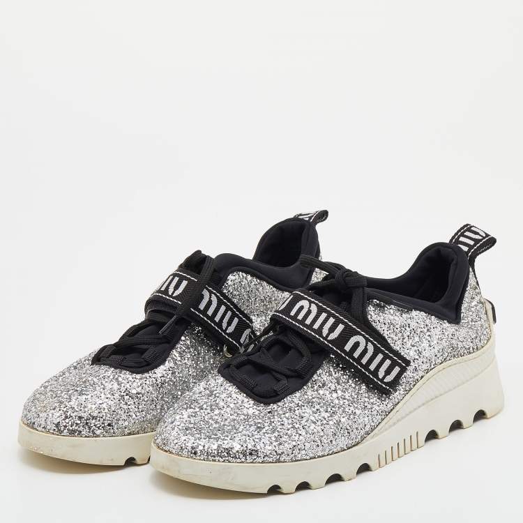 MIU MIU WOMEN-SHOES SNEAKERS Leather lace-up shoes