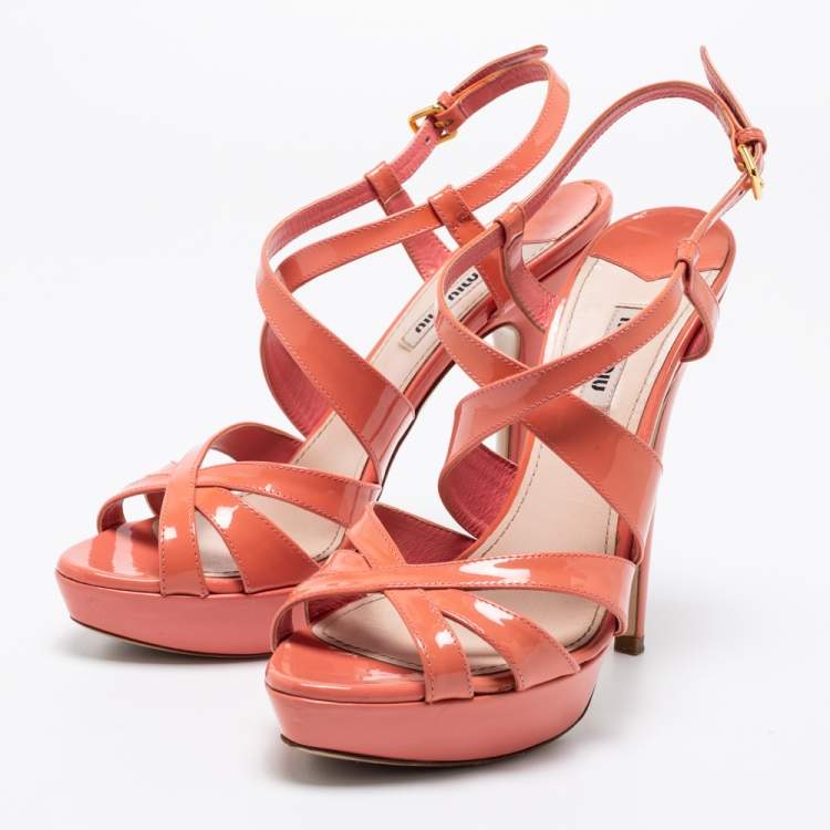 Buy ELLE Womens Fashionable Peach Color Backstrap Sandals Online