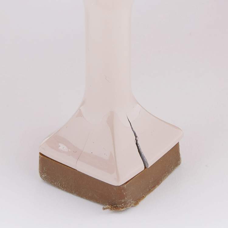 Pre Owned Miu Miu Beige Patent Leather Crystal and Pearl Embellished Pumps Size 39