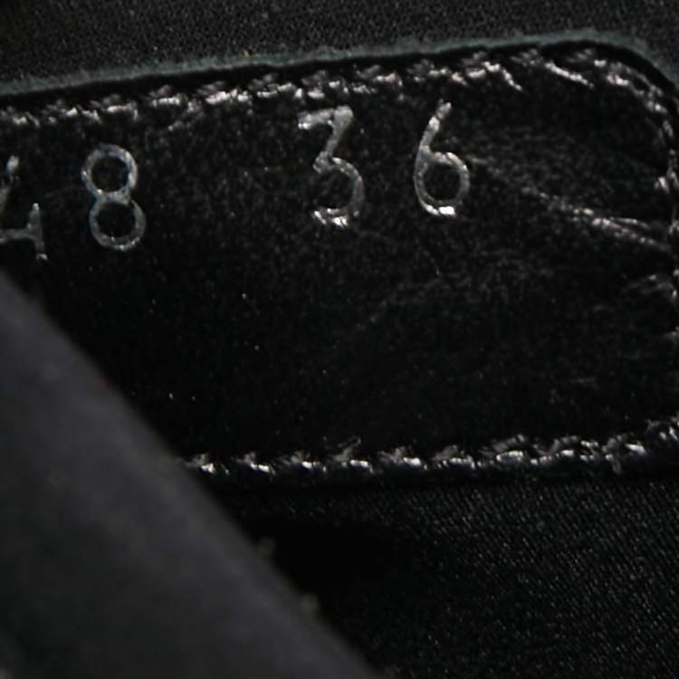 Pre Owned Miu Miu Black Satin Astro Sneakers Size 36