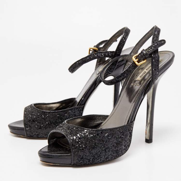 Black Glitter Heels | ShopStyle