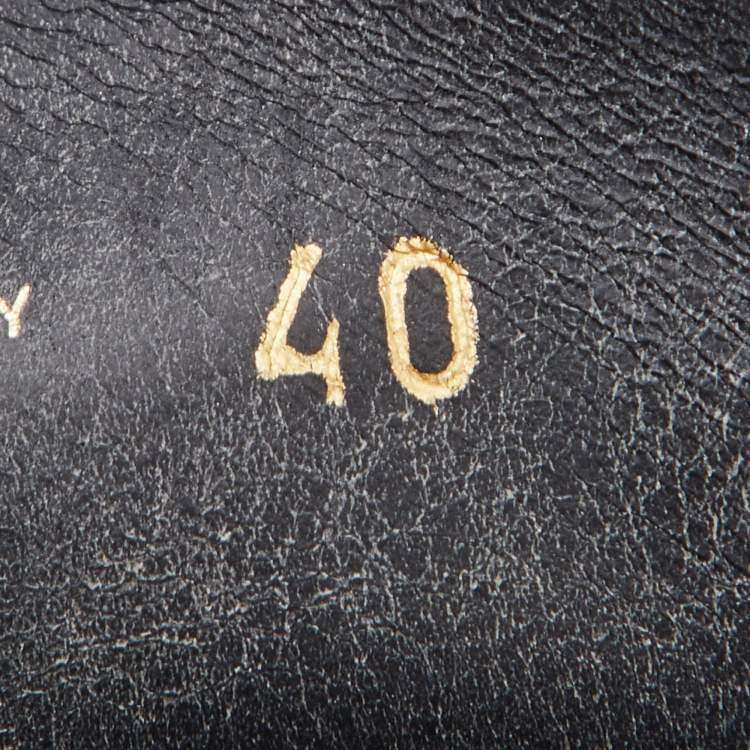 Pre Owned Miu Miu Black Leather Coin Penny Loafers Size 40