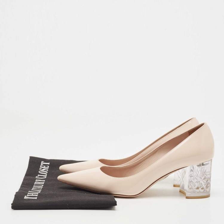 Pre Owned Miu Miu Light Pink Patent Leather Pumps Size 35