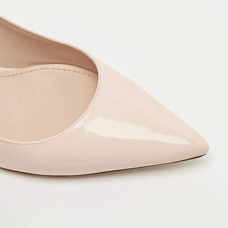 Pre Owned Miu Miu Light Pink Patent Leather Pumps Size 35