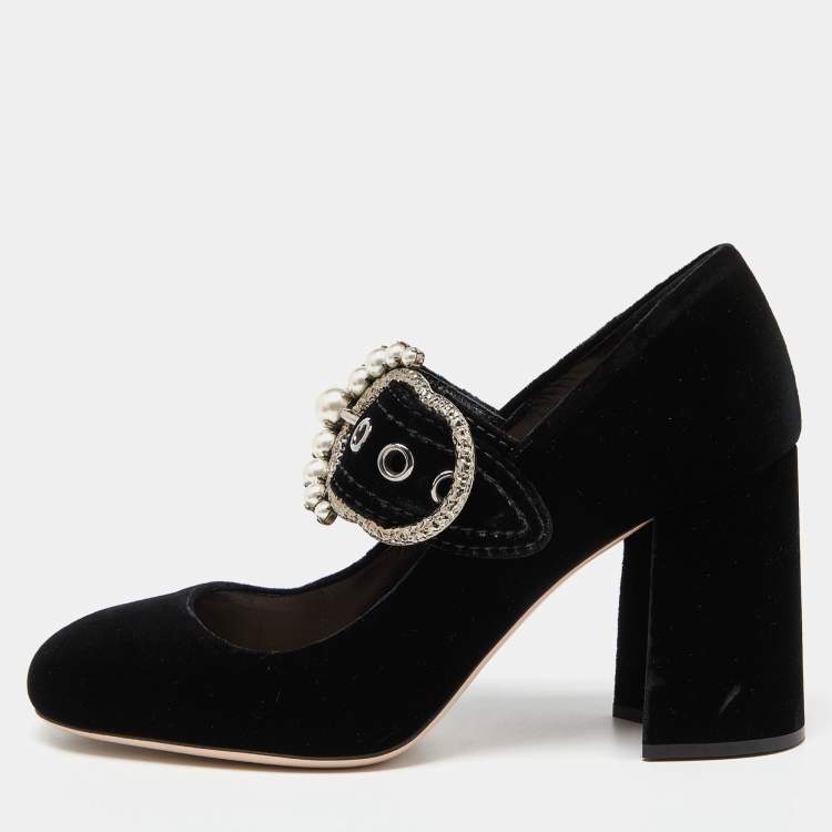 Miu Miu, Shoes, Black Velvet Miu Miu Heels